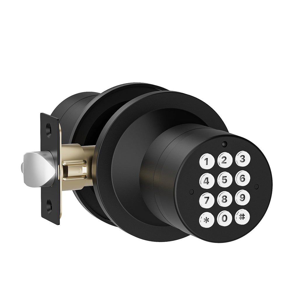 Keyless Entry Lock with Code Door Knob with Keypad Oil Rubbed Bronze 4Pack