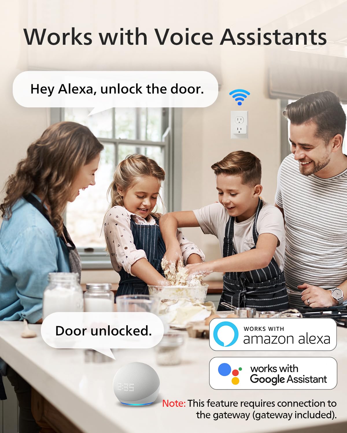Philips Wi-Fi Smart Deadbolt with 2 Handles, Front Lock Set with Gateway