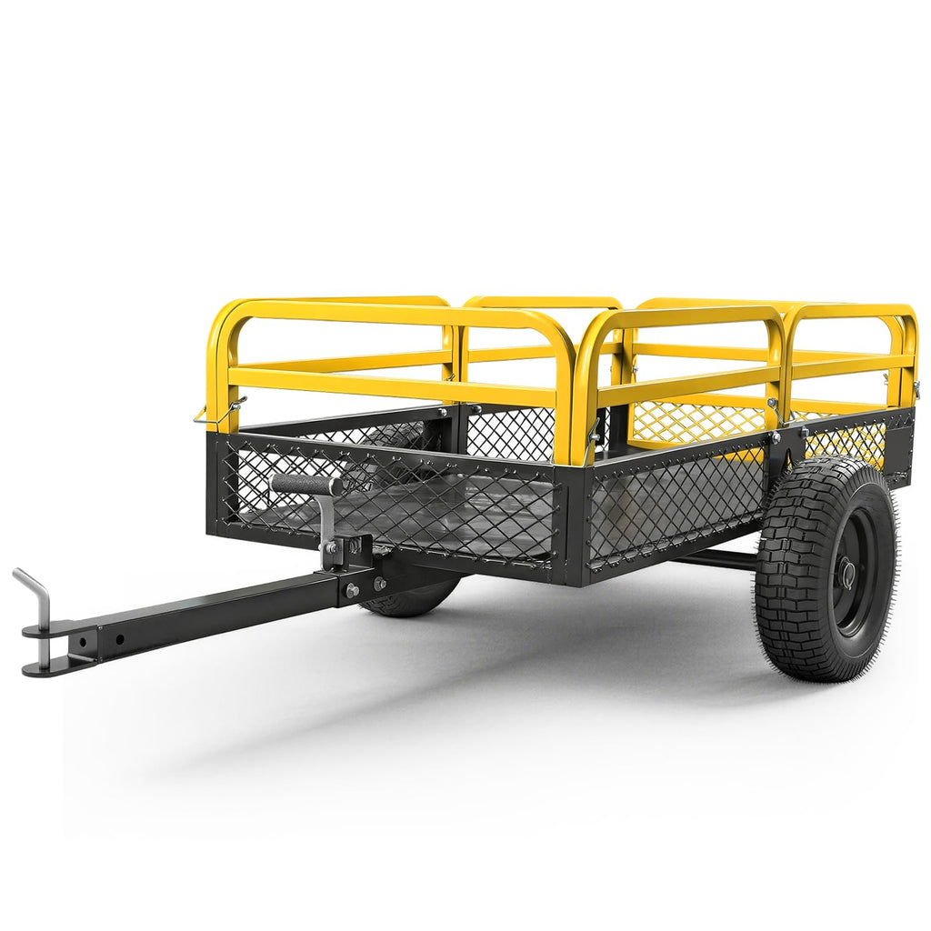 YELLOW JACKET ATV UTV Trailer 1500lbs Tow Behind Dump Cart