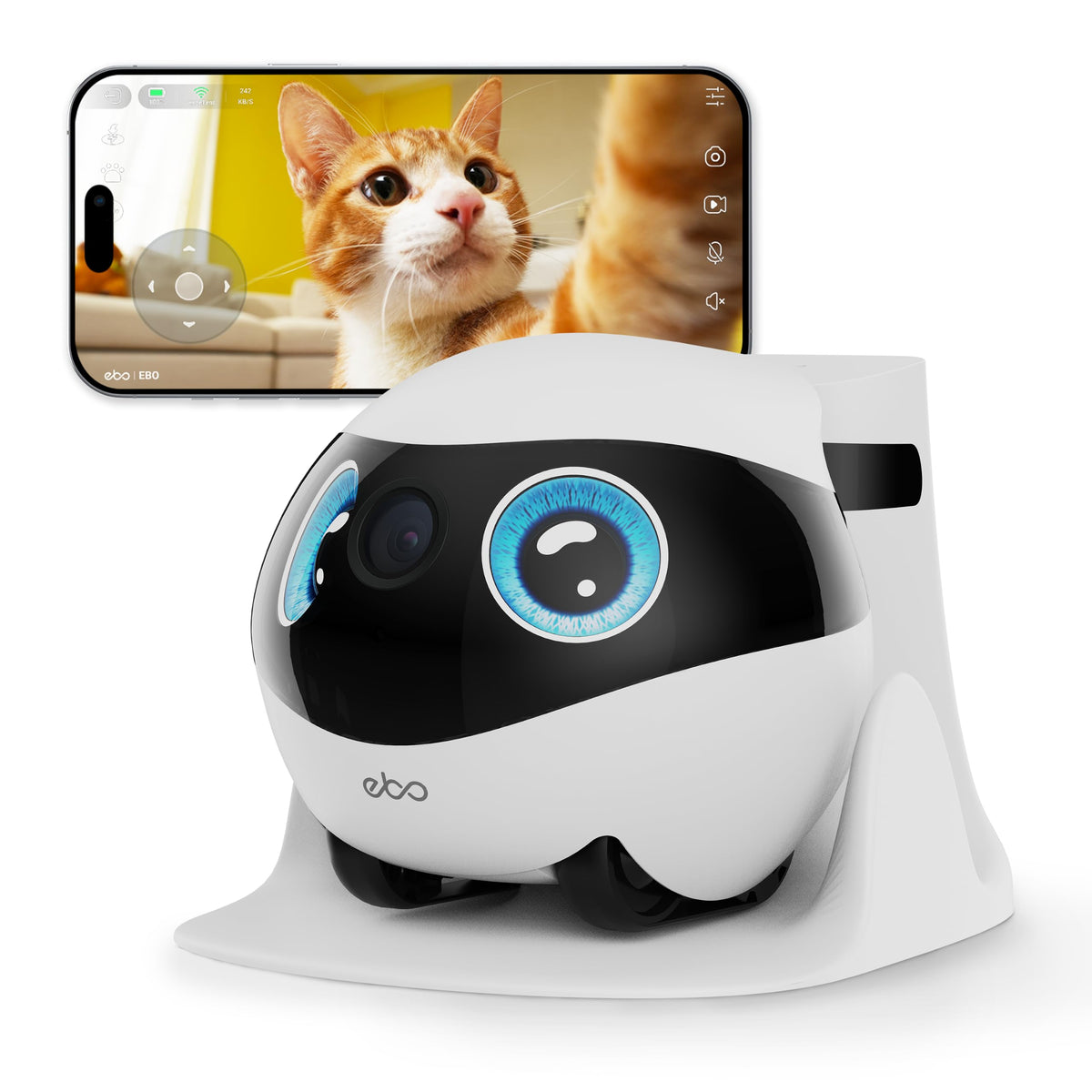 Enabot EBO SE Home Robot Camera: Mobile Pet Companion with 1080p Camera