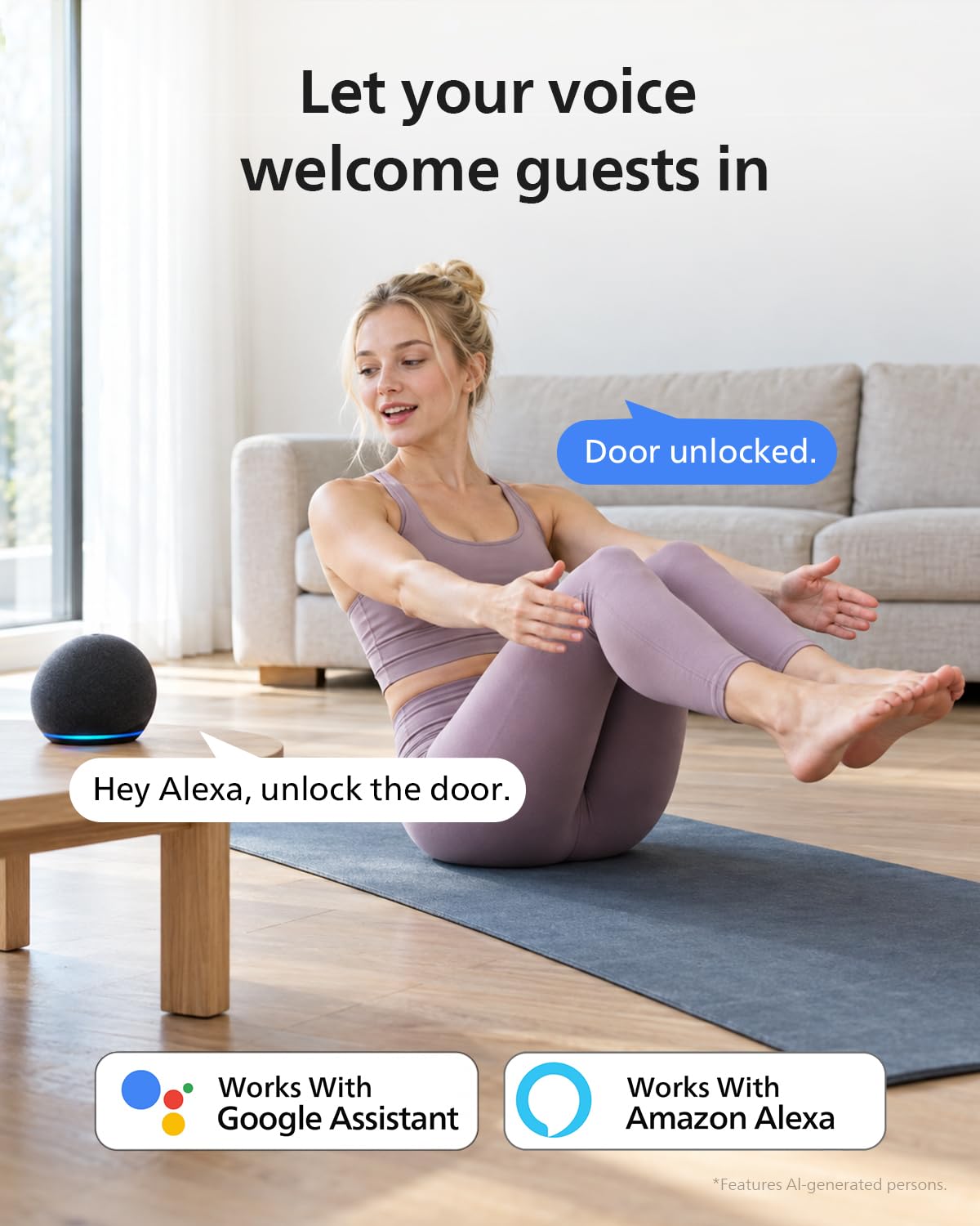 Philips Wi-Fi Front Lock Set, Smart Keypad Deadbolt Lock with 2 Handles