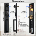 Smart Keypad Handleset Double Door Black
