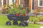 Gorilla Carts 600 lb Poly Garden Dump Cart, 4 Cu Ft Wagon, Quick-Release