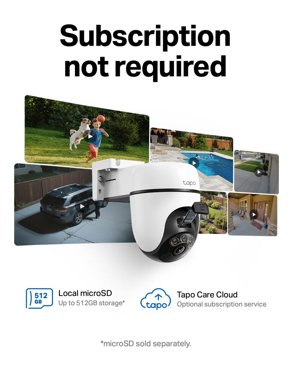 Tapo 2K Outdoor Pan/Tilt Wireless Security Camera, C610 KIT(2-Pack)