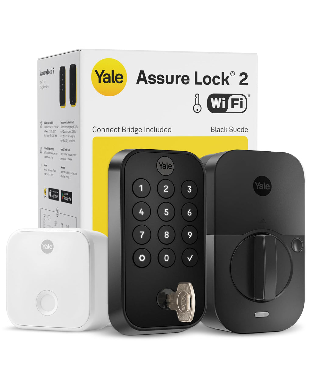 Yale WiFi Smart Lock Deadbolt with Keypad, Keyless Entry, Satin Nickel
