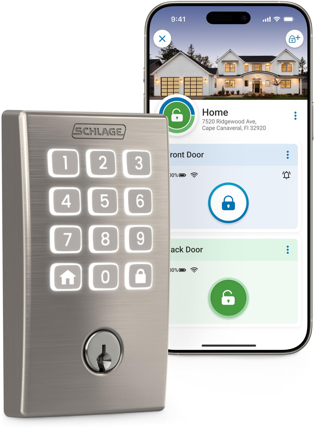 Schlage Arrive Smart WiFi Deadbolt Lock with Camelot Trim, Matte Black