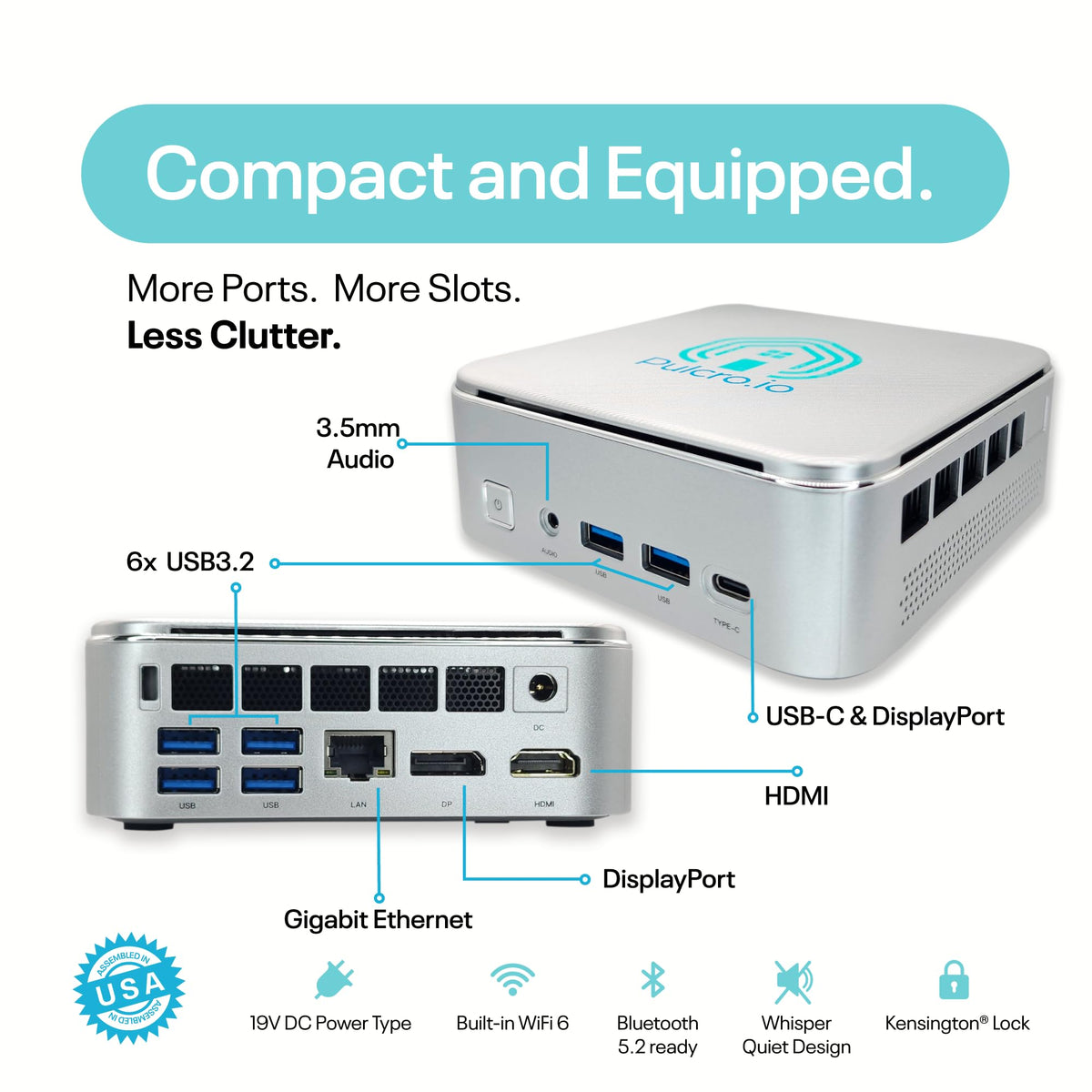 TK Node Mini PC - Home Assistant, AMD R2314, 8GB RAM, 256GB SSD