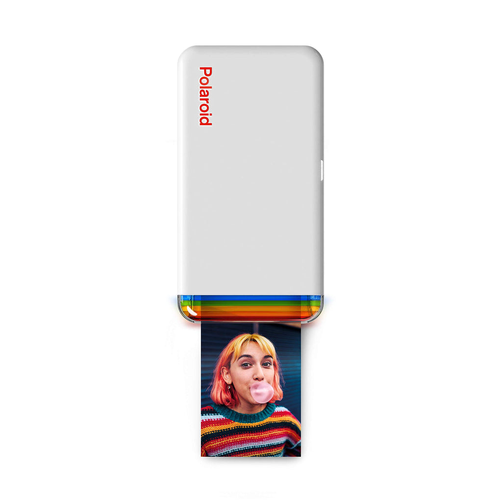 Polaroid Hi-Print + Paper Bundle - 2nd Generation Bluetooth Connected 2x3 Pocket Photo Dye-Sub Printer - White Printer + 40 Photos (6438)
