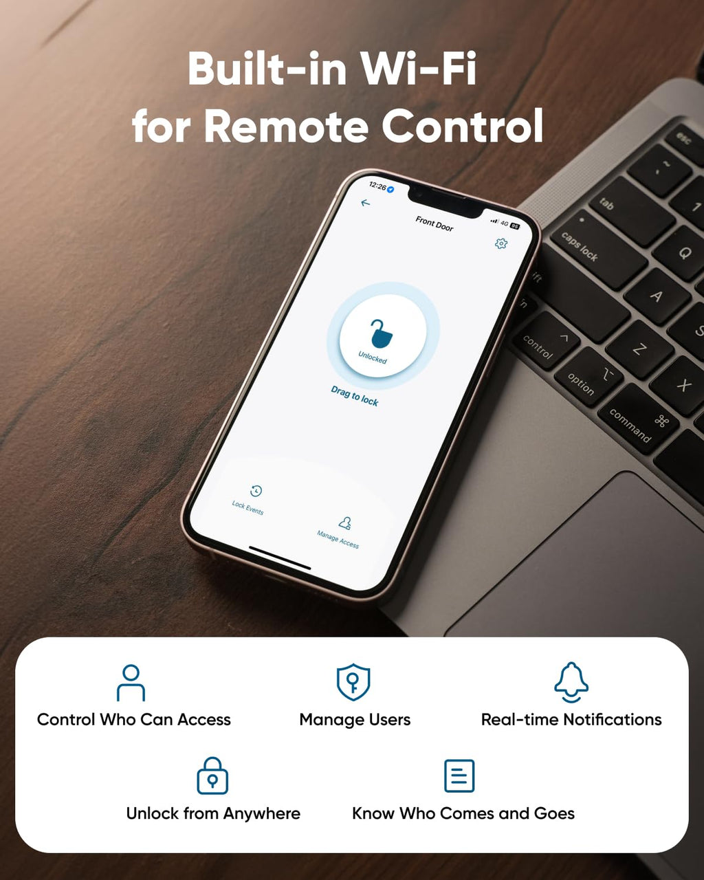 eufy Security Smart Lock C30 with Door Lever, Keyless Entry Door Lock