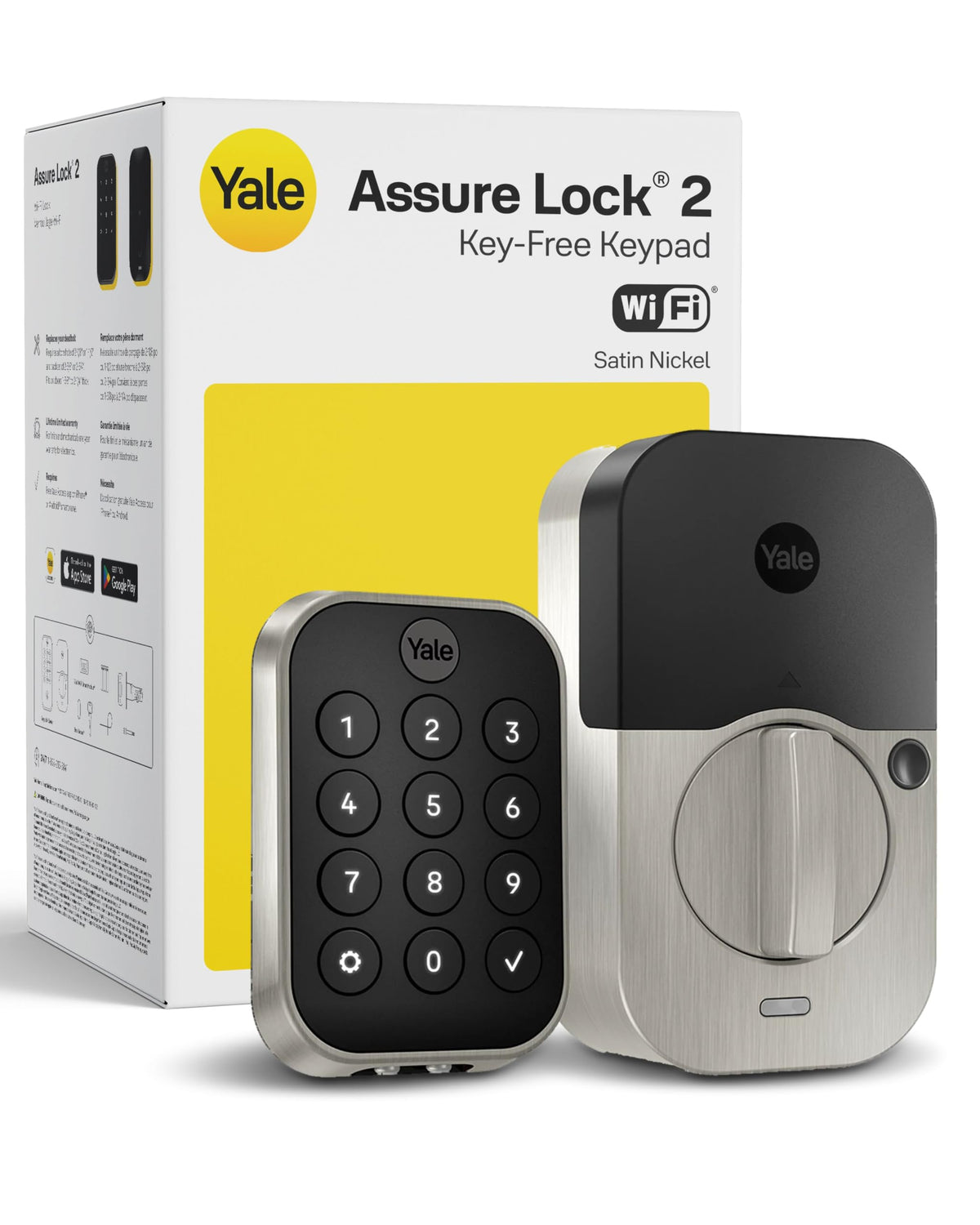 Yale Bluetooth Smart Lock Deadbolt with Keypad, Keyless Entry