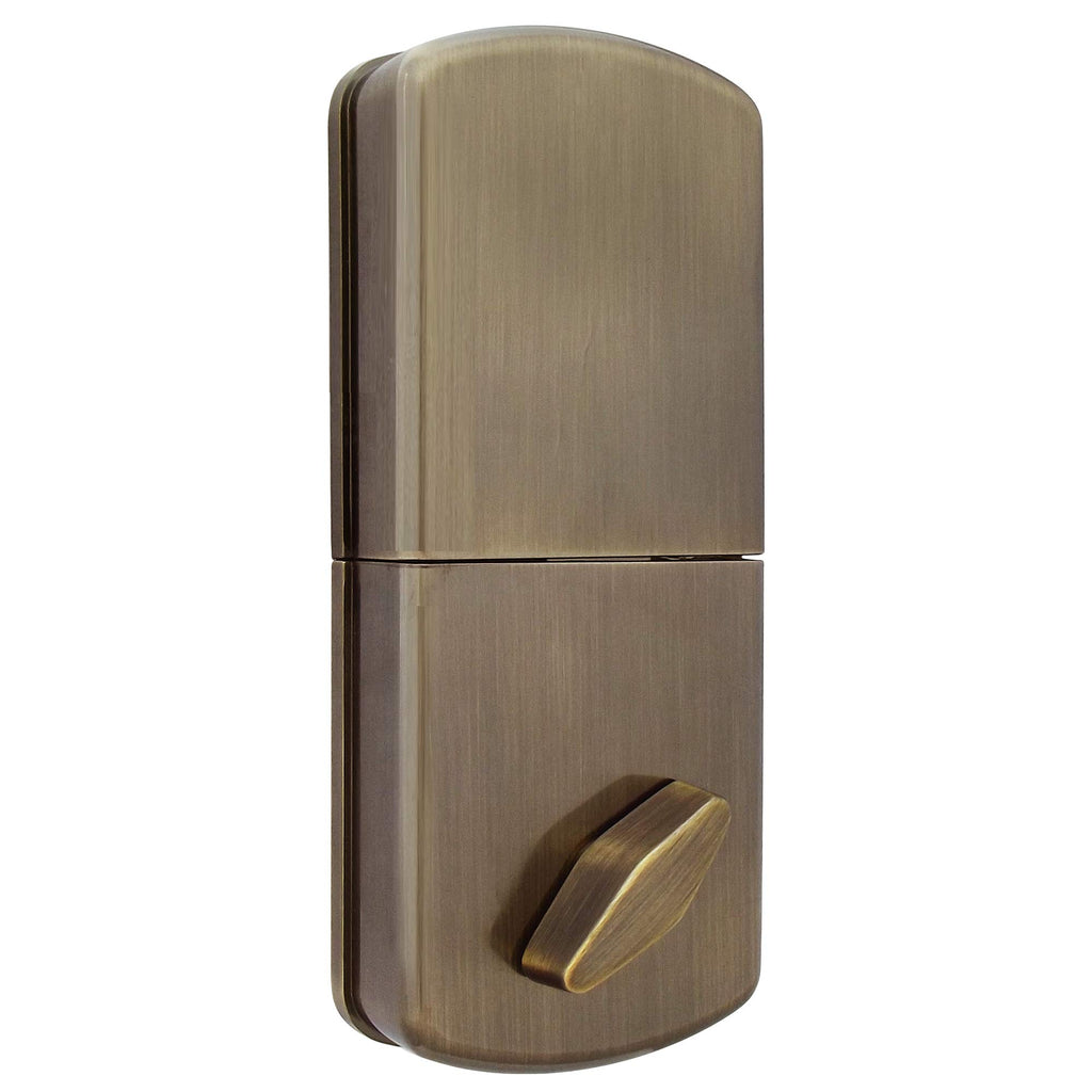 MiLocks TF-02AQ Keyless Entry Door Lock with Keypad, Auto-Lock Triple Security System, Easy to Install Keypad Door Lock for Interior or Exterior Use, Antique Brass