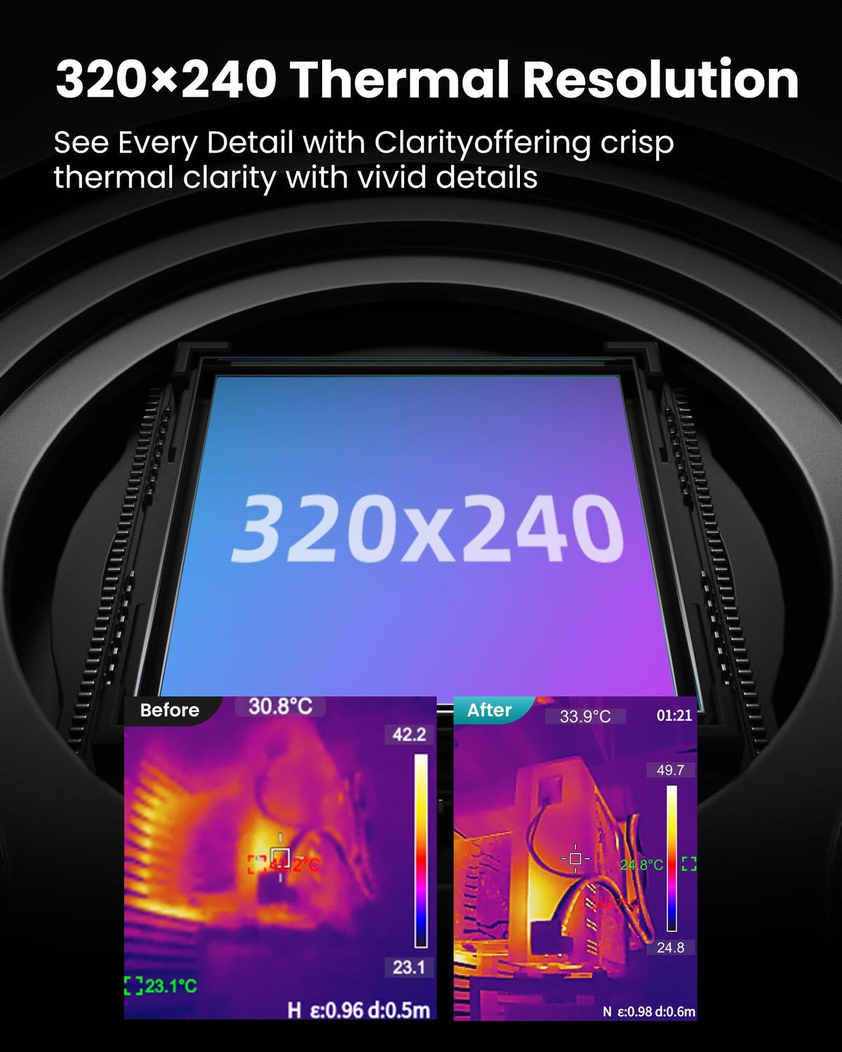 MiLESEEY TR20 Thermal Imaging Camera, 320x240 IR, 25Hz