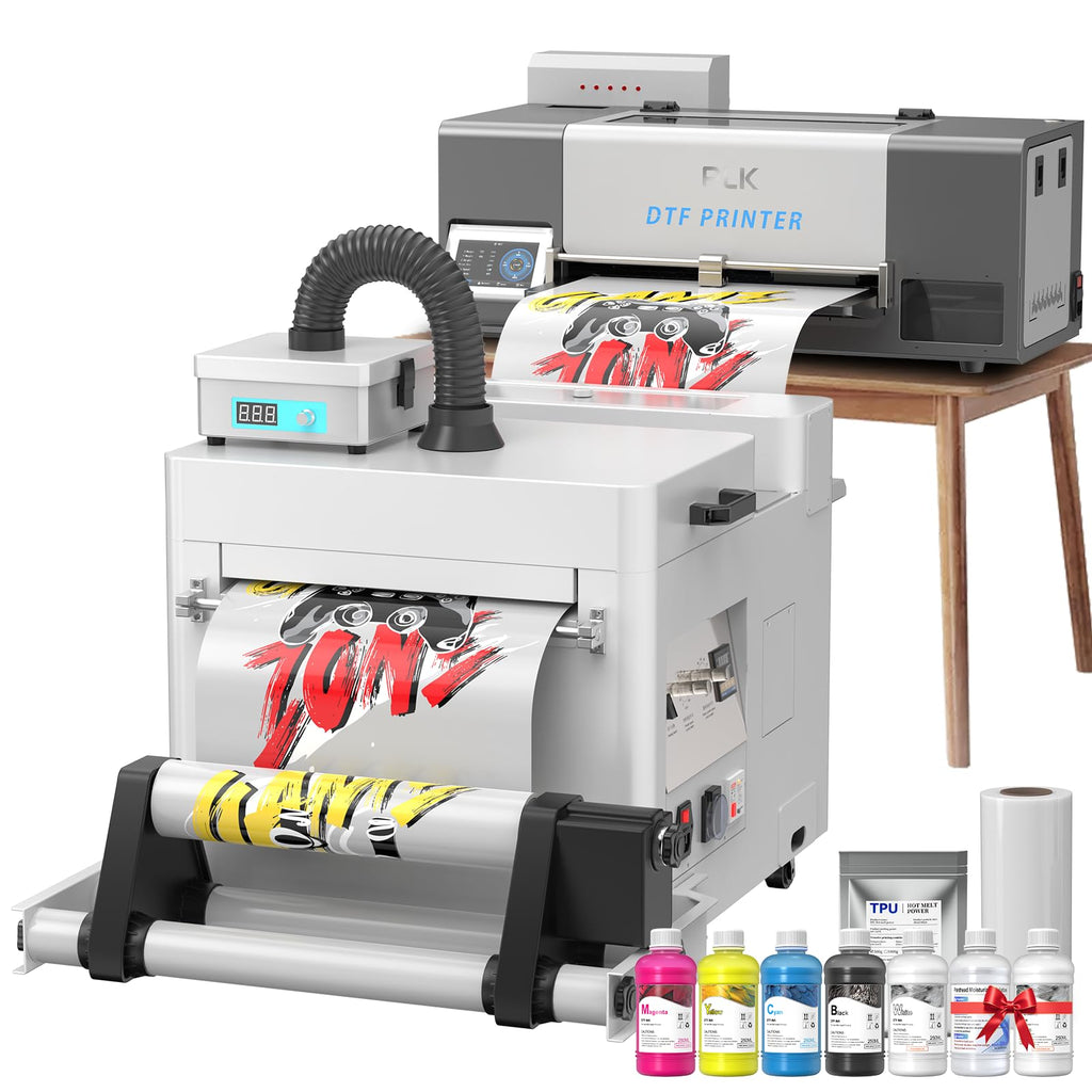 PLK A3 DTF Printer with Shaker Dryer & Laptop & Purifier, XP600 Printhead