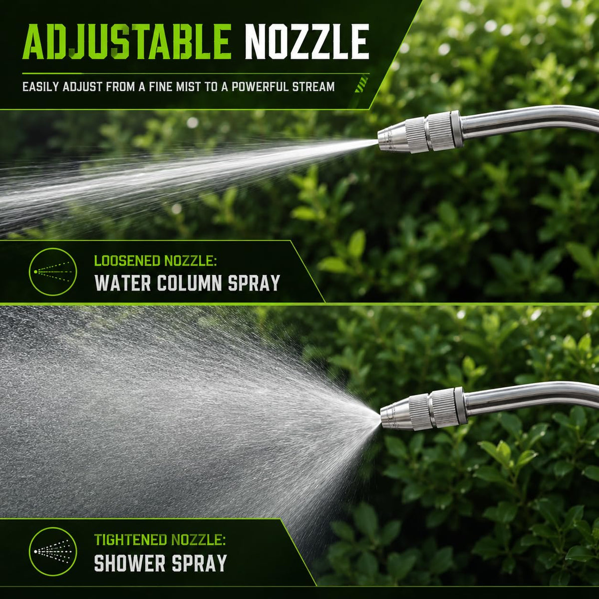 2 Gallon Pump Sprayer, Heavy Duty Stainless Steel Sprayer with 20" All-Steel Wand & 4FT Hose for Lawn, Garden, Pest Control & Form Oil Applications, Includes Viton & EPDM Seals, Gloves