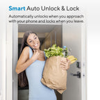 ULTRALOQ U-Bolt Pro WiFi Fingerprint Smart Lock with Handle, Remote Access
