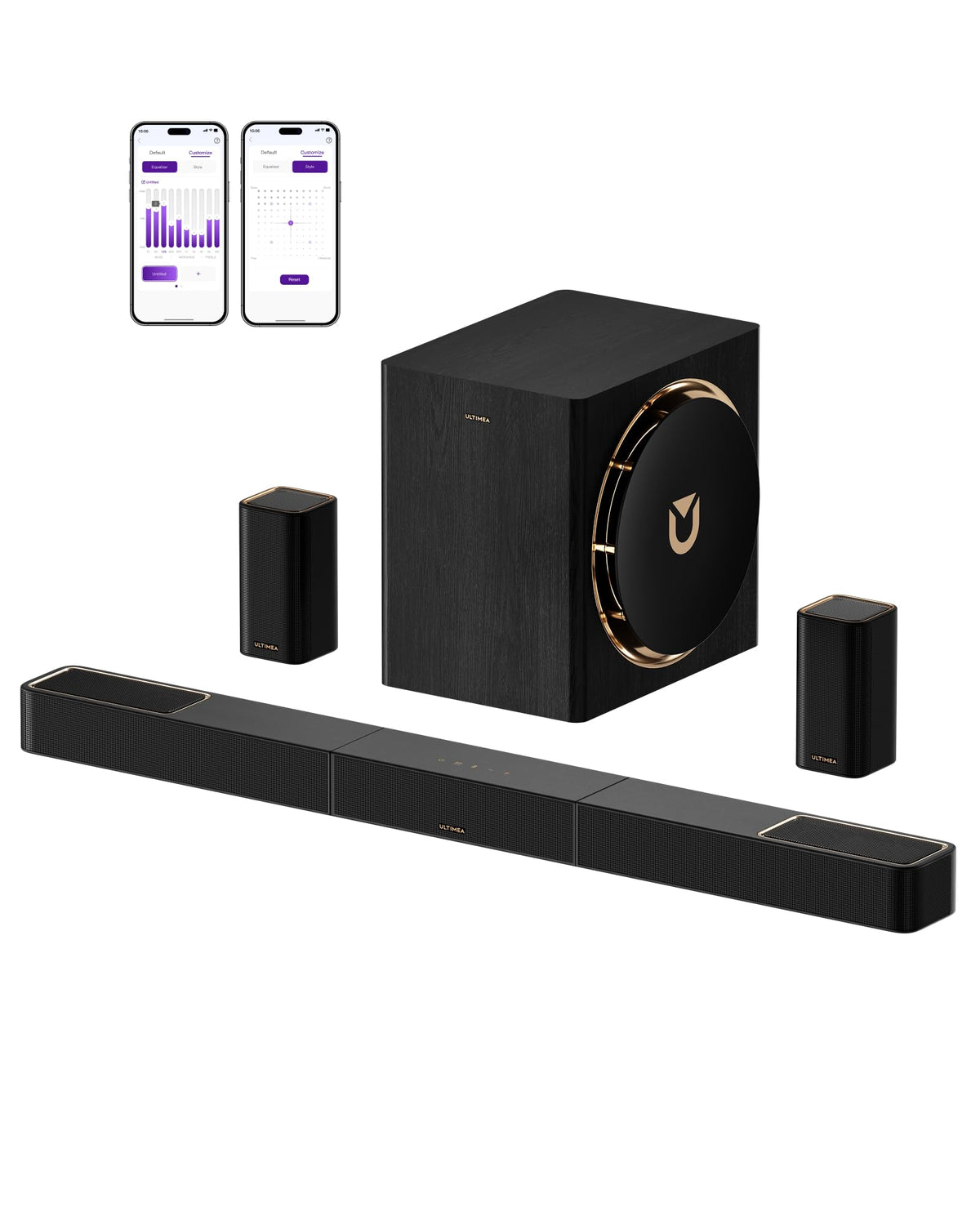 ULTIMEA 5.1CH Surround Sound Bar System with Dolby Atmos, Poseidon M60