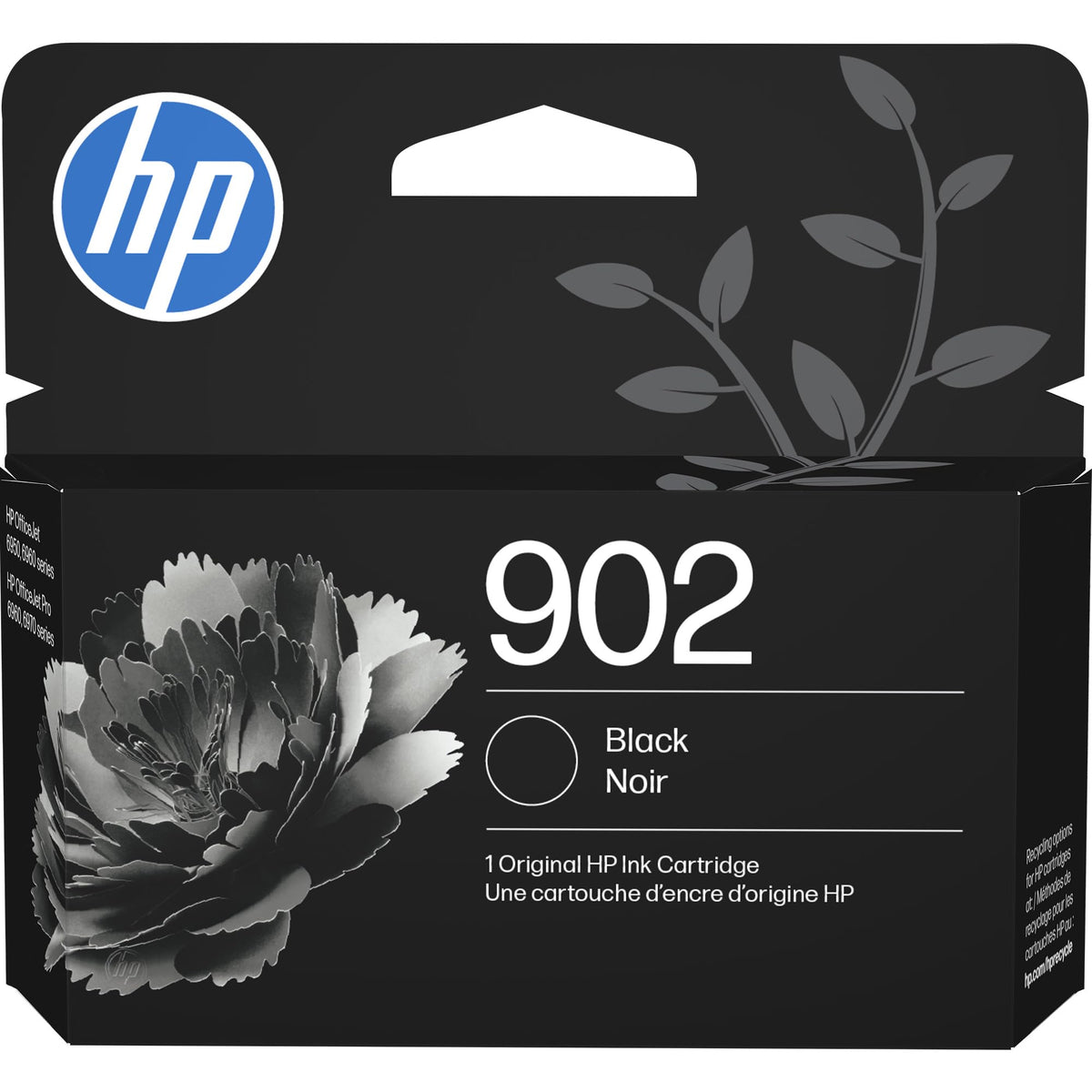 HP 902XL Black + 902 Cyan, Magenta, Yellow Ink Cartridge (Black XL + CMY) | Works OfficeJet 6954, 6958, 6962 OfficeJet Pro 6968, 6975, 6978 | T0A39AN