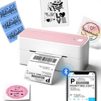 Phomemo Bluetooth Thermal Shipping Label Printer with Holder & 500pcs Label
