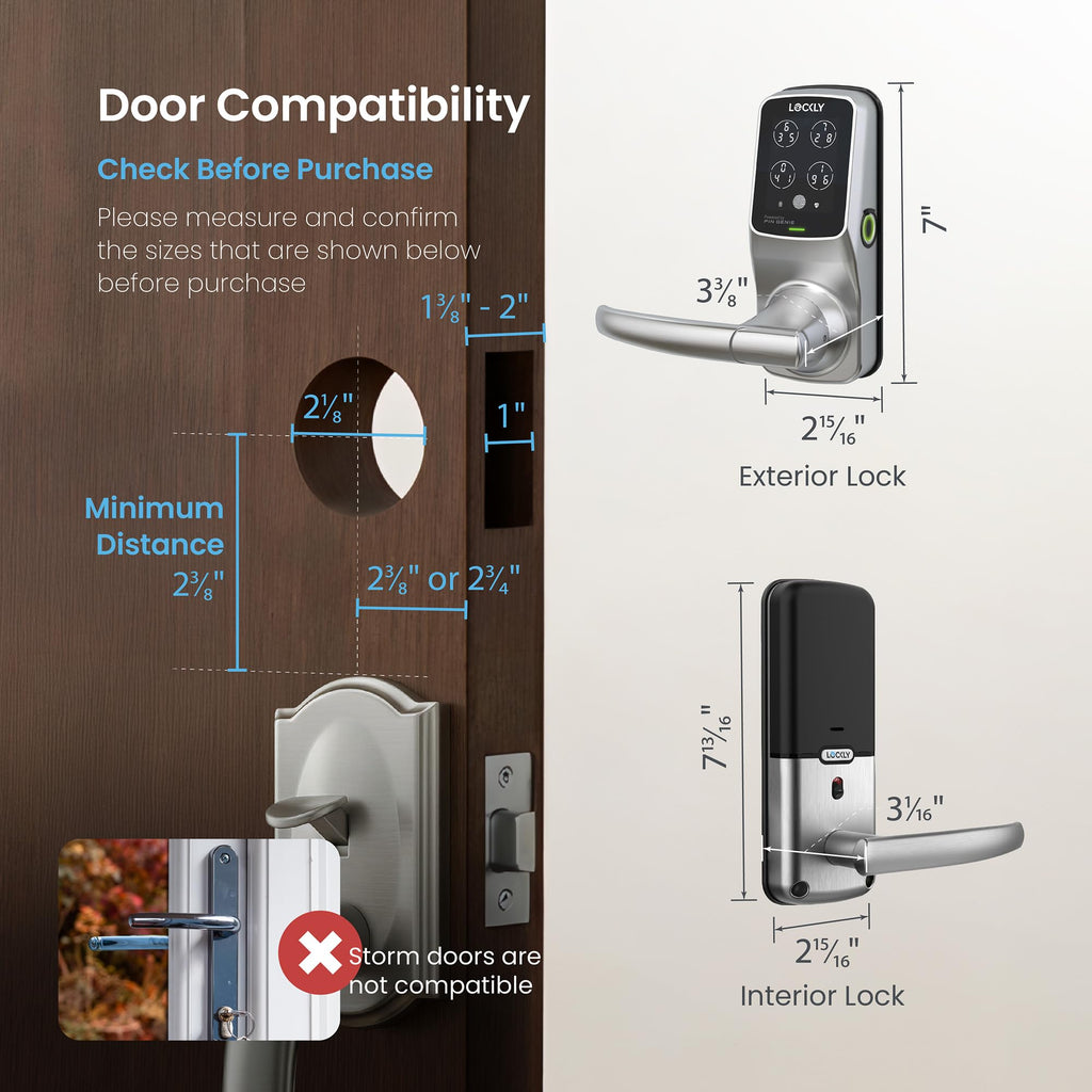 Lockly Secure Pro Wi-Fi Smart Lock with Handle