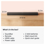 Amazon Fire TV Soundbar Plus (newest model) with built-in subwoofer, 3.1 channel, Dolby Atmos, clear dialogue