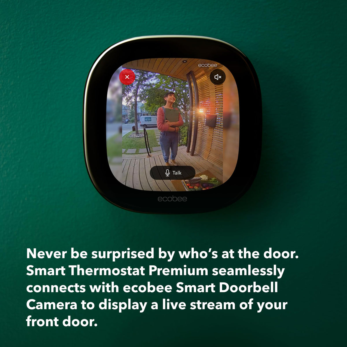 ecobee Smart Video Doorbell Camera Wired 1080p HDR, Smart Alerts