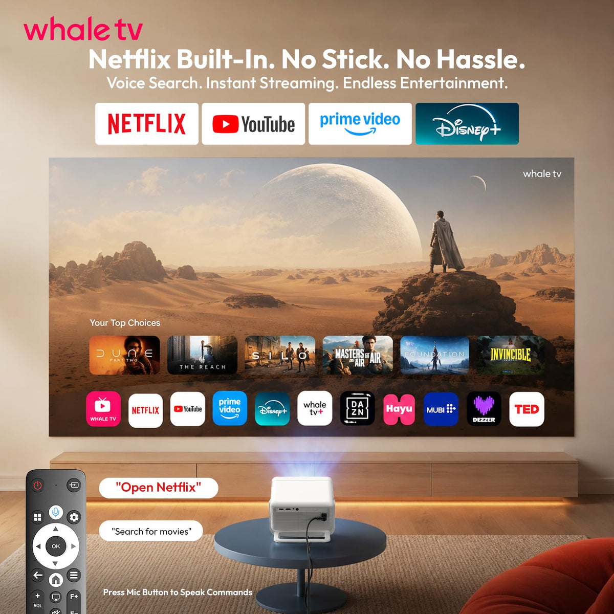 XGODY Gimbal N6 pro Smart Projector with Wifi6 and Bluetooth, 700 ANSI