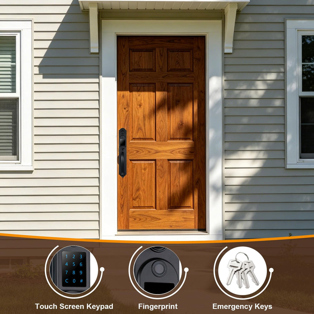Smart Front Door Lock Set for Outside/Exterior Door, Right Hand