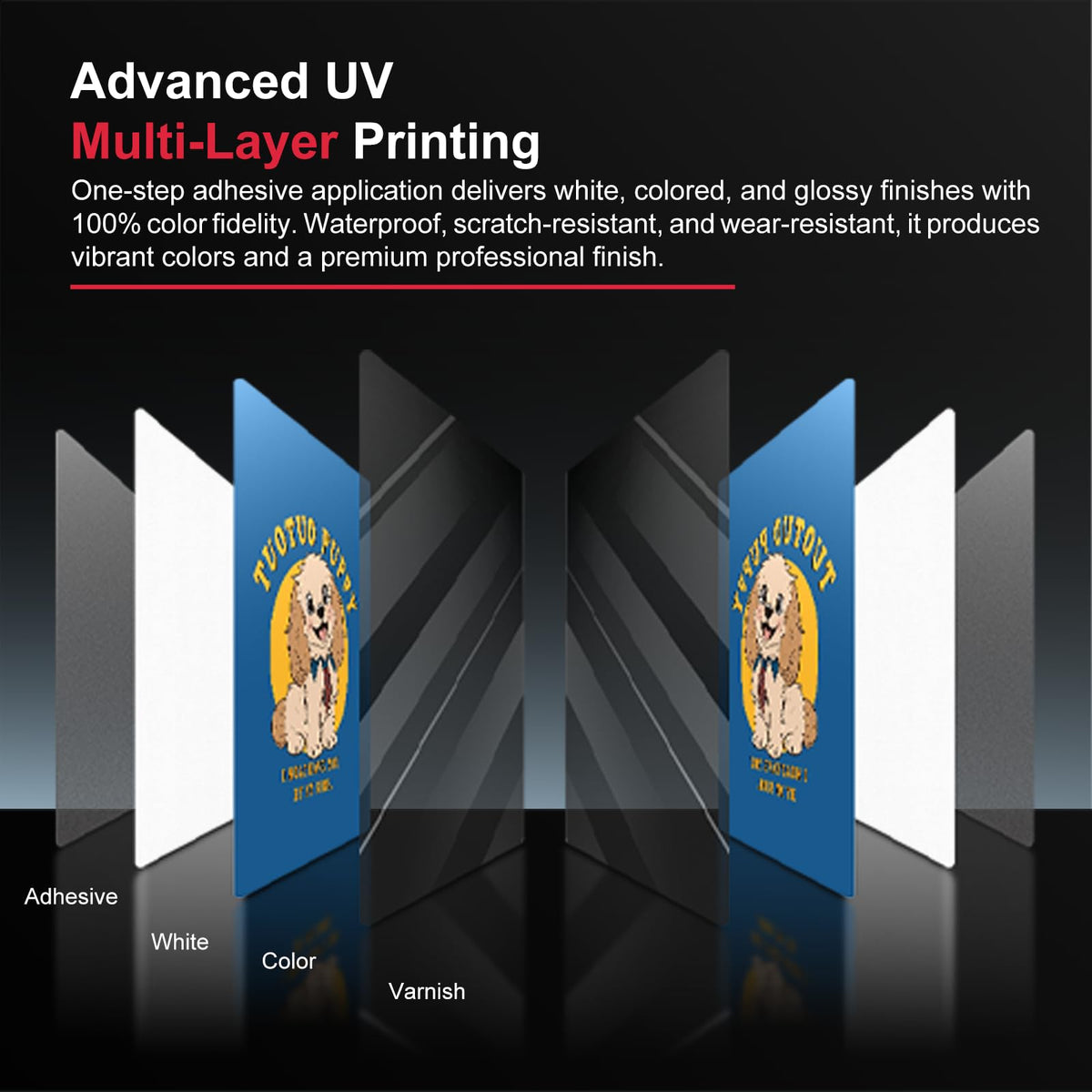 RAINBOWDGT A3 UV DTF Sticker Printer (with laminator), Dual XP600 printheads, Automatic Cleaning and White Ink Mixing System, Versatile for Glass, Metal, Wood, Mugs, Phone Cases, and More.