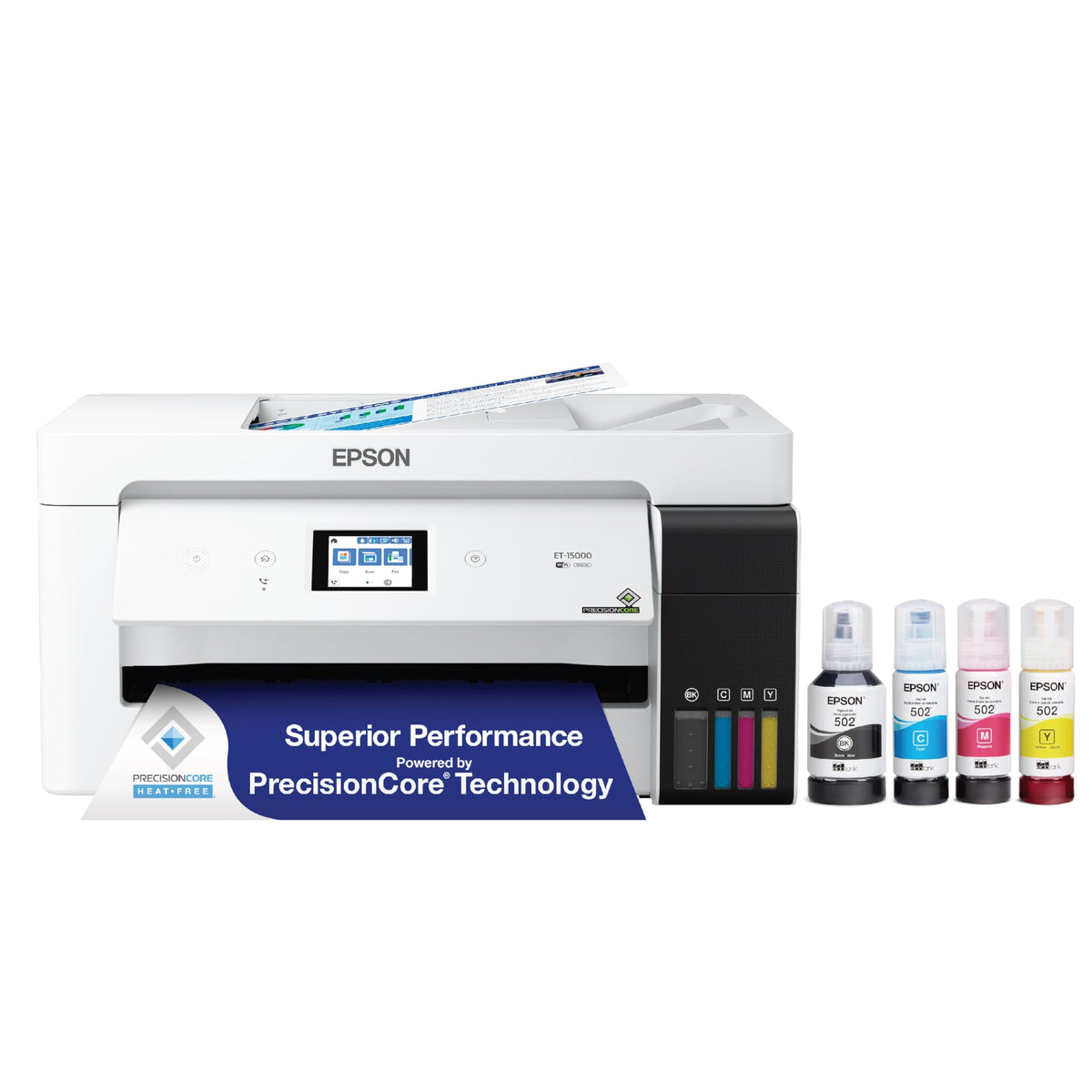 Epson EcoTank ET-15000 Wireless Color All-in-One Supertank Printer with Scanner, Copier, Fax, Ethernet and Printing up to 13 x 19 Inches (Renewed Premium)