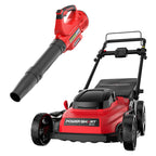 PowerSmart 40V 21" Cordless Lawn Mower + 465 CFM Leaf Blower, 3 Batteries