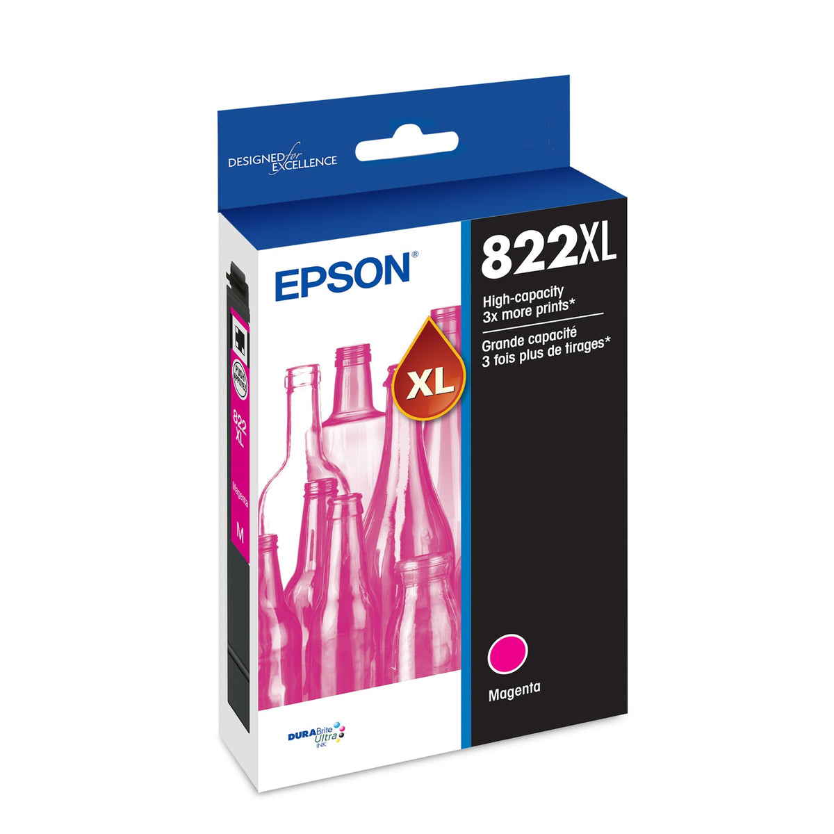 Epson 822XL Genuine High Capacity Pigment Ink Cartridge 4-Pack T822XL-XCS