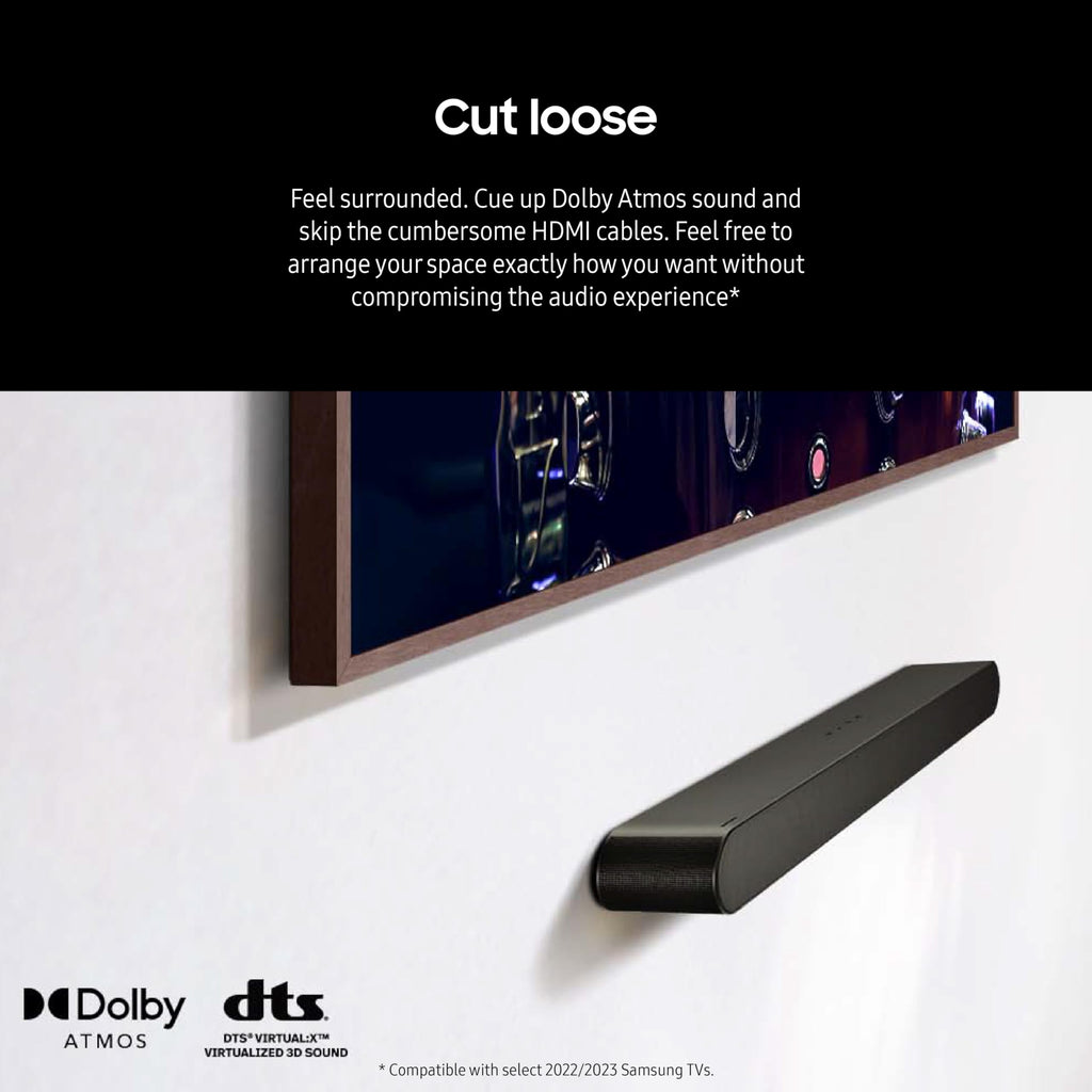 SAMSUNG S60D 5.0ch Soundbar w/Wireless Dolby Atmos Audio, All-in-One Design, Q-Symphony, SpaceFit Sound Pro, Adaptive Sound, Game Mode Pro with Alexa Built-in, HW-S60D/ZA