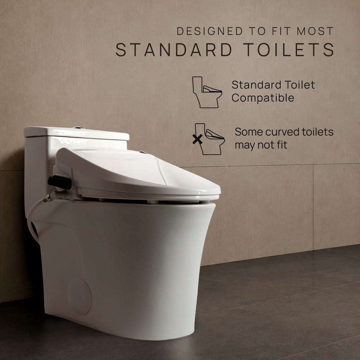 SmartBidet® SB-1000 Electric Bidet Toilet Seat, 3-Year Warranty, Remote Control, Heated Seat, Warm Water, Air Dryer, Elongated