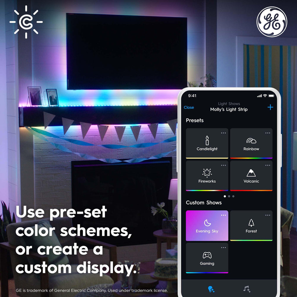 GE Cync Dynamic Effects Smart Eave Lights, Color-Changing, 100ft