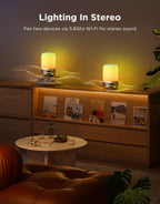 Govee Table Lamp 2 Pro x Sound by JBL, Cordless Table Lamp with Speaker