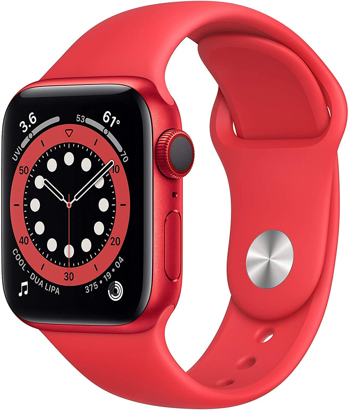 Apple Watch Series 6 (GPS + Cellular, 44mm) - Blue Aluminum Case with Deep Navy Sport Band (Renewed)