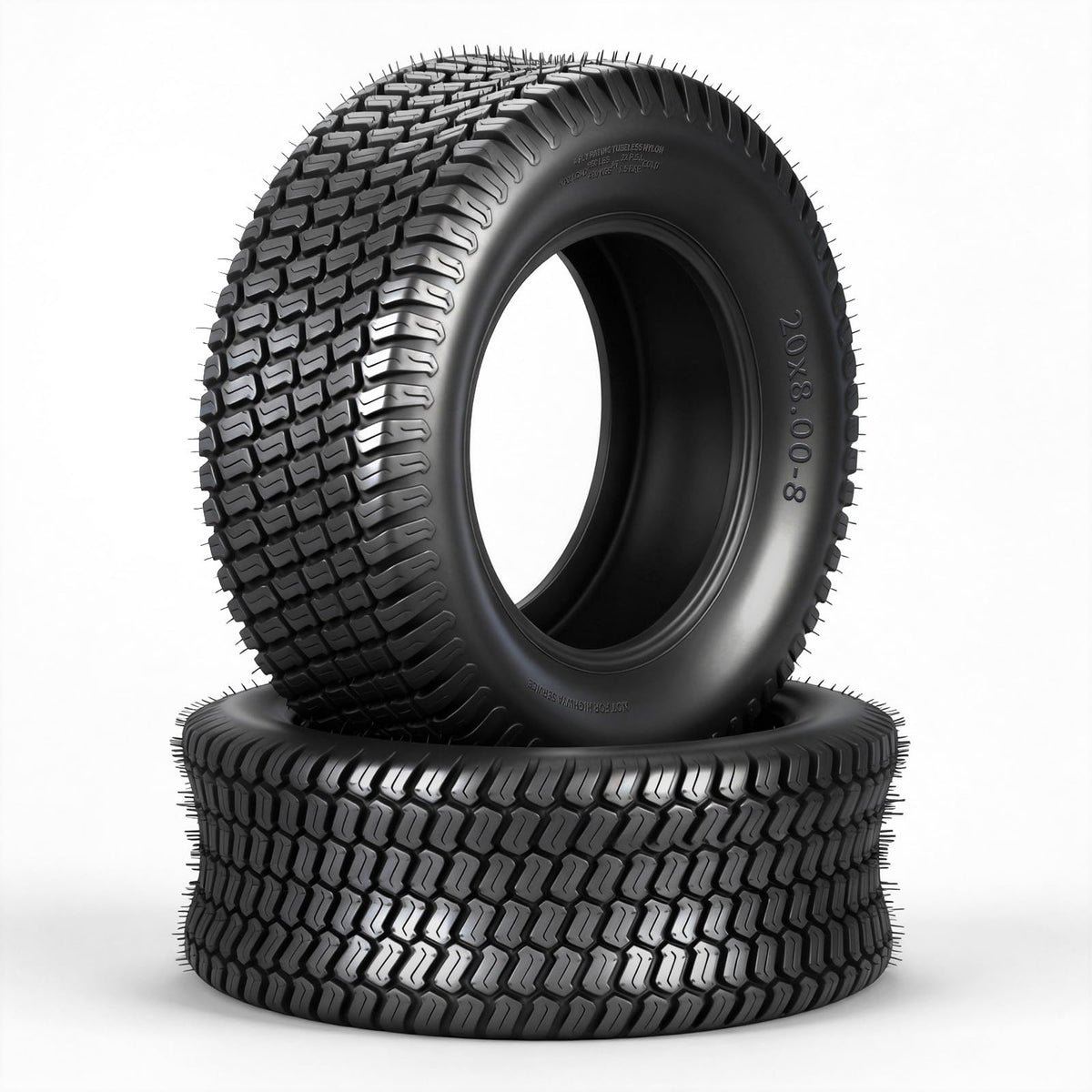 23x10.50-12 Lawn Mower Tires, 4 Ply Tubeless, Set of 2