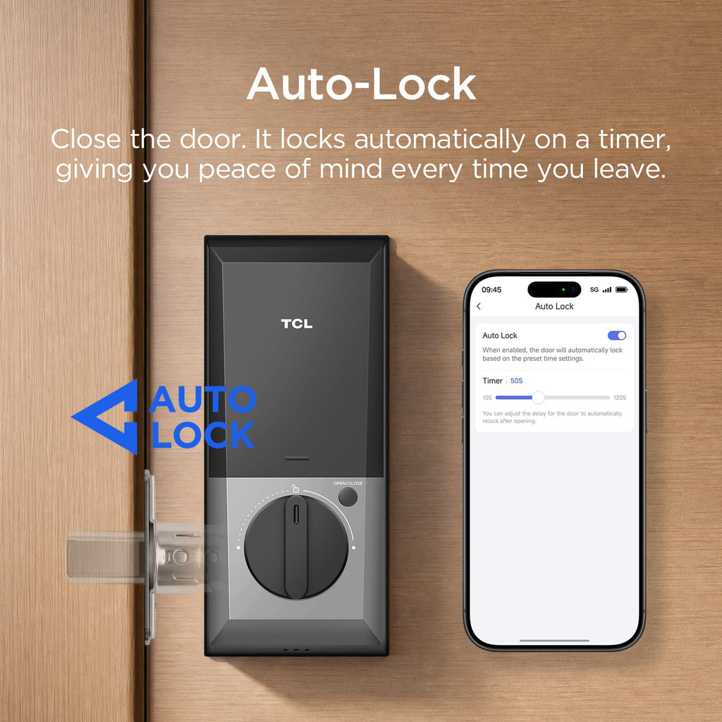 TCL Smart Lock D2 Pro, Palm Vein Keyless Entry Deadbolt Door Lock with APP