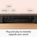 Amazon Fire TV Soundbar Plus (newest model) with built-in subwoofer, 3.1 channel, Dolby Atmos, clear dialogue