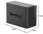 Synology DS225+ Private Cloud Media Server - Stream, Back Up Photos & Share Files, Intel CPU for Hardware Transcoding (2-Bay Diskless NAS)