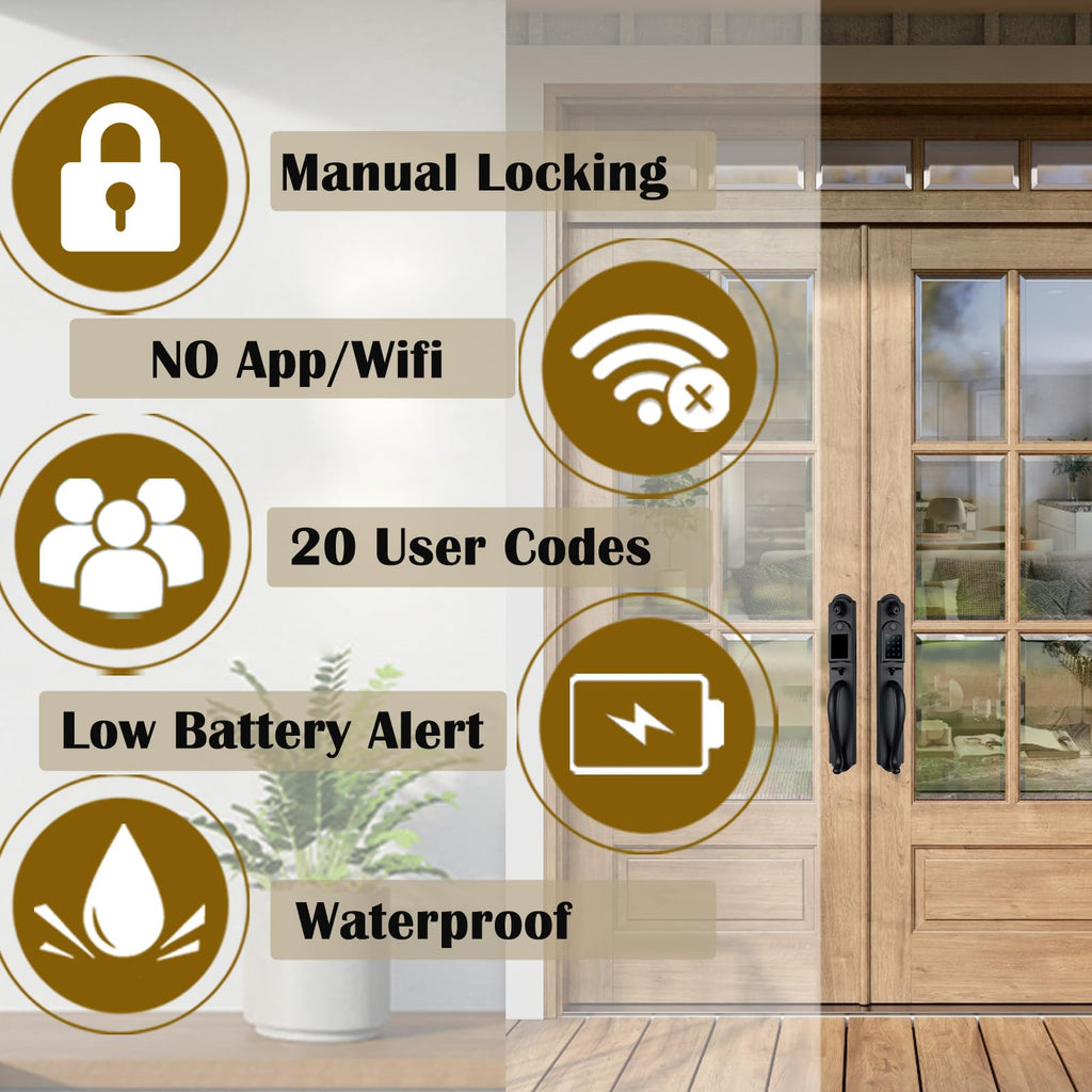 Keyless Entry Door Lock with Handle Set, Left Hand