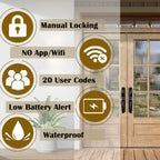Keyless Entry Door Lock with Handle Set, Left Hand