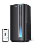 DREO Smart Air Purifier for Home, Washable Pre-Filter, Large Rooms Air Cleaner with Wi-Fi/Voice/Alexa,Smoke,Dust,Pollen,Odor,PM2.5 Monitor, 4 Speeds & Auto/Turbo/HEPA Sleep Mode, DR-HAP003AS Black