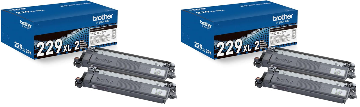 Brother Genuine TN2294PK Standard Yield 4-Pack Printer Toner Cartridges - Black, Cyan, Magenta, Yellow Toner Multipack