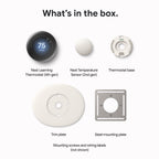 Google Nest Learning Thermostat (4th gen) + Nest Temperature Sensor (2nd gen) - Obsidian