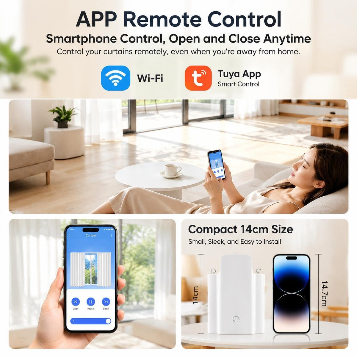 Smart Curtain Motor Slide-Out Remote Control