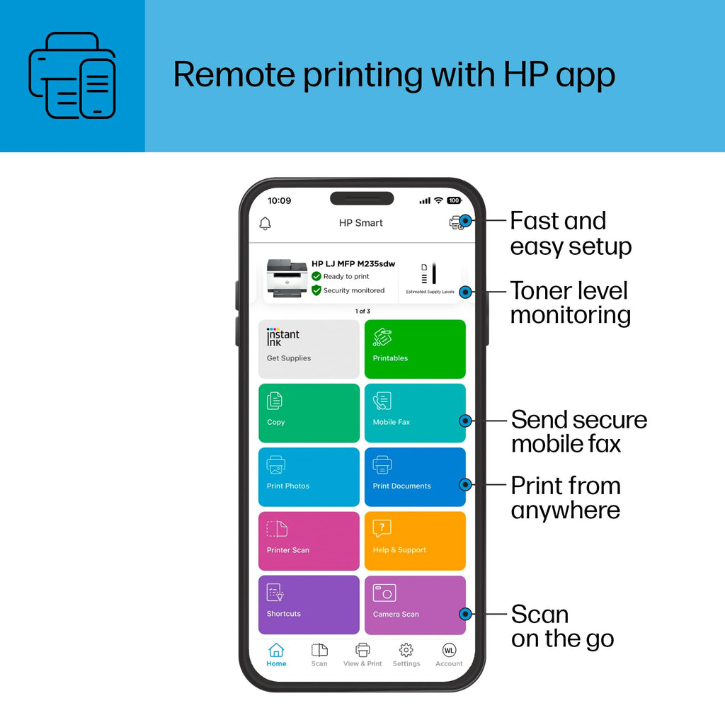 HP LaserJet MFP M235sdw | Monochrome | Laser Printer | All-in-One | Duplex