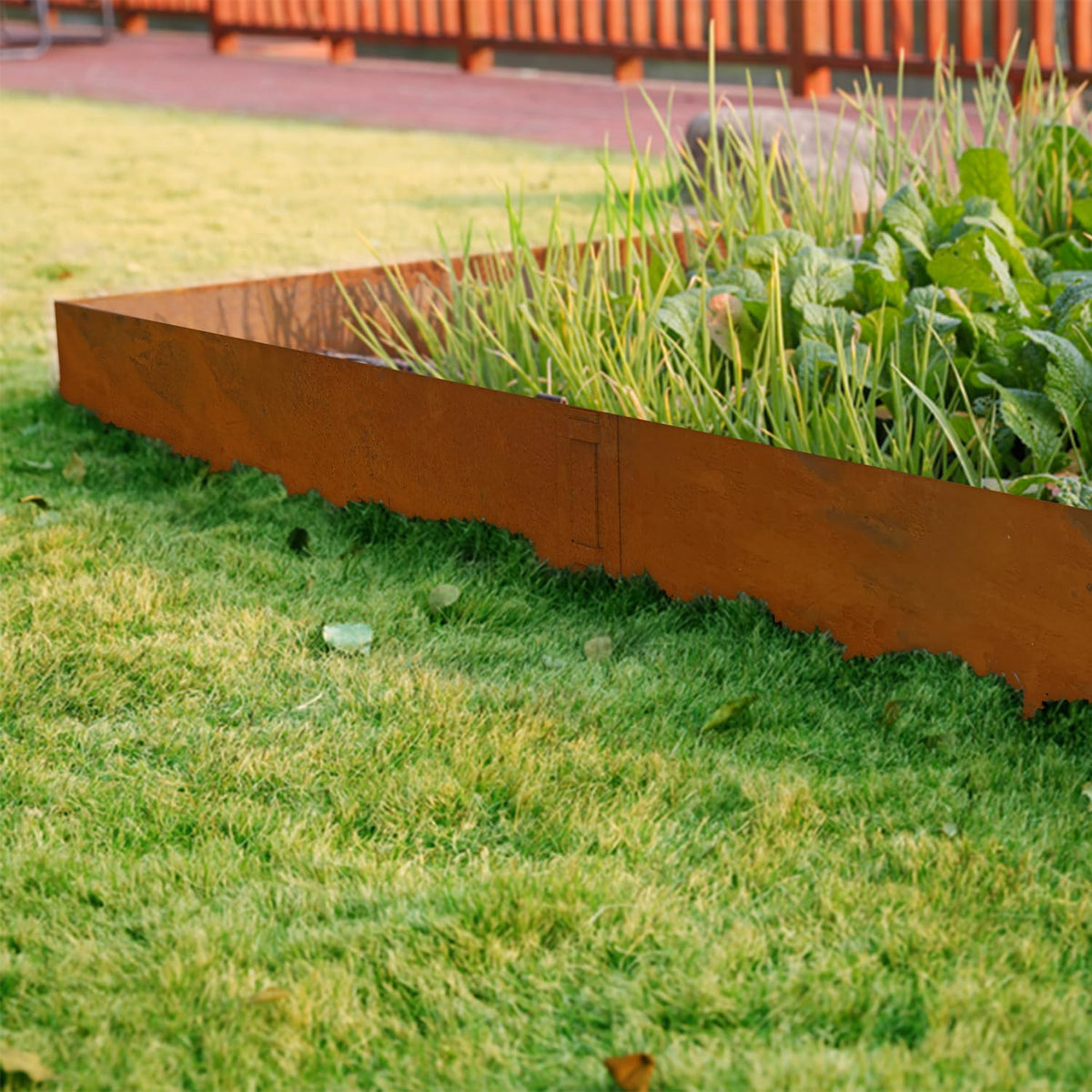 Co rten Steel Landscape Edging 12 Inch, 6 Packs Pre-Rusted
