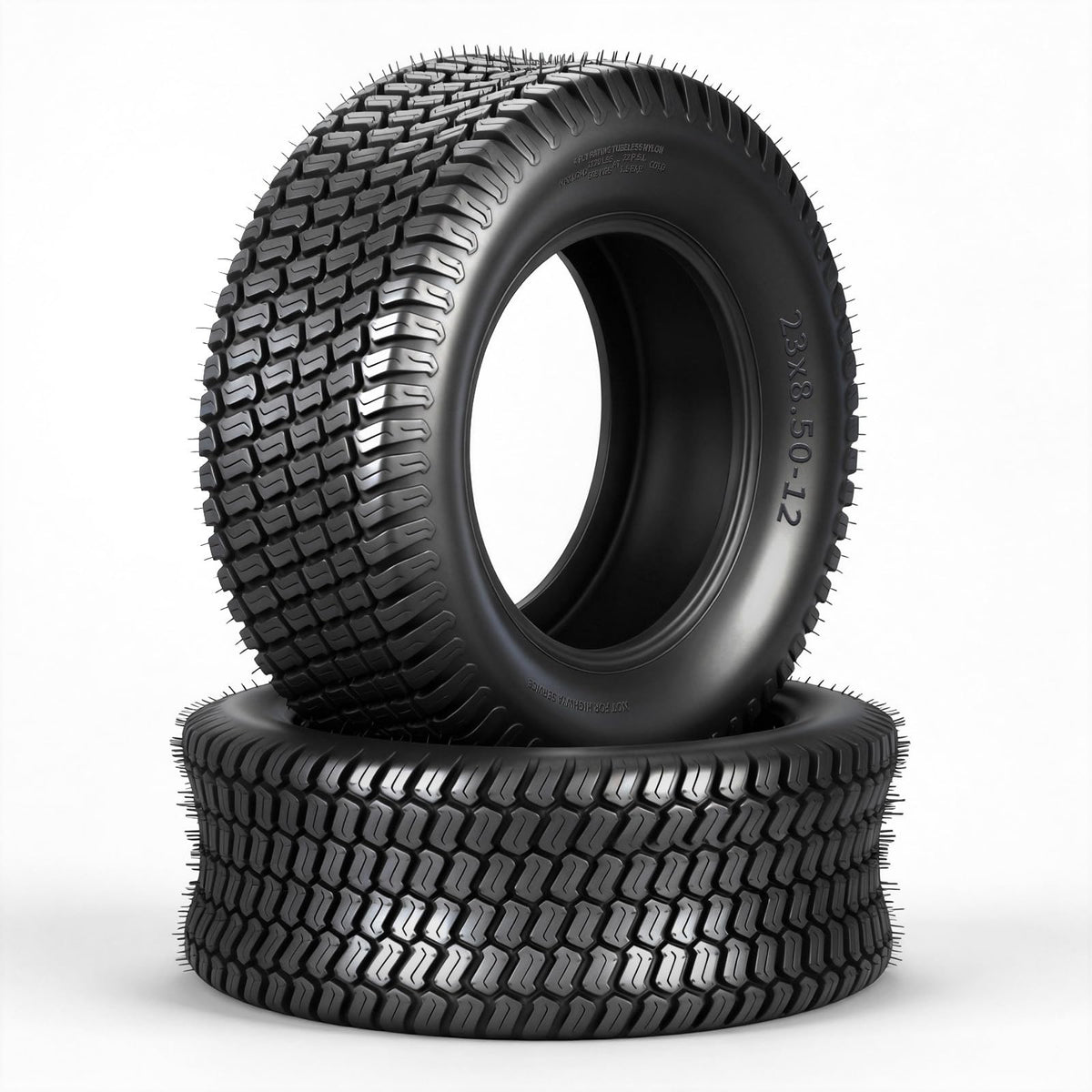 24x9.50-12 Lawn Mower Tires, 4 Ply Tubeless, Set of 2