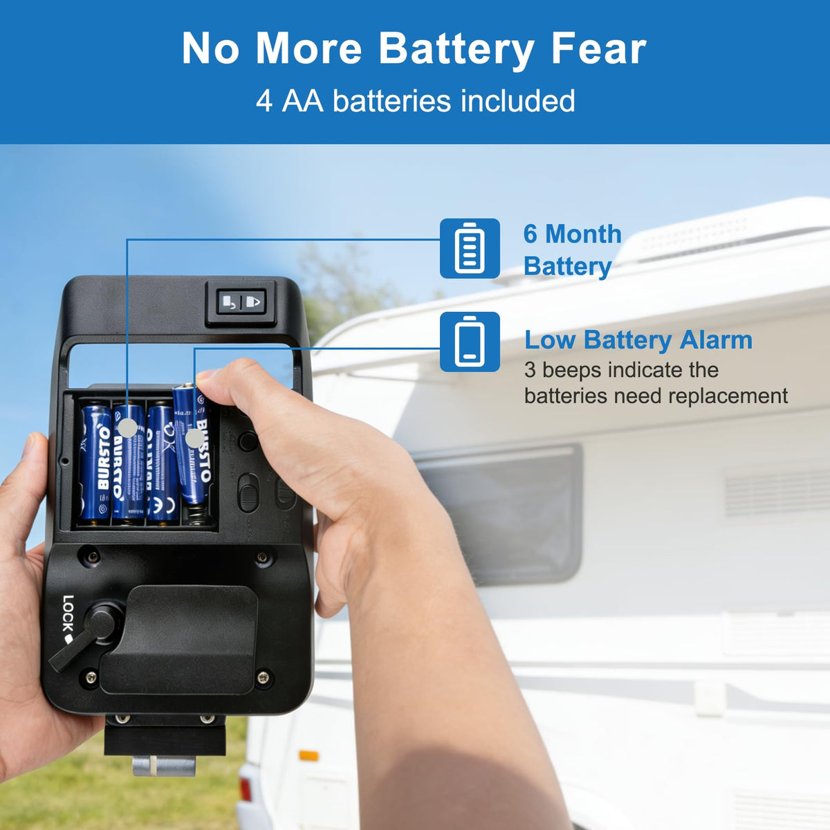 RV Door Lock Keyless Entry with Backlit Keypad & Remote Control